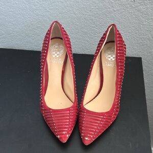Vince Camuto Red Textured Heels